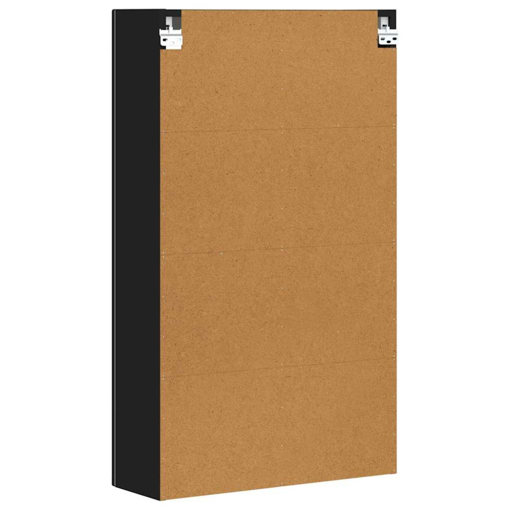 Produktbild för Hängande skåp ELST Svart 59 x 20 x 100 cm Konstruerat trä