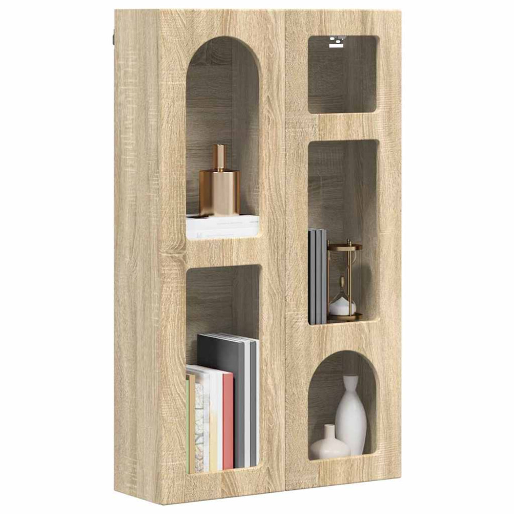 Produktbild för Hängande skåp ELST Sonoma-ek 59 x 20 x 100 cm Konstruerat trä