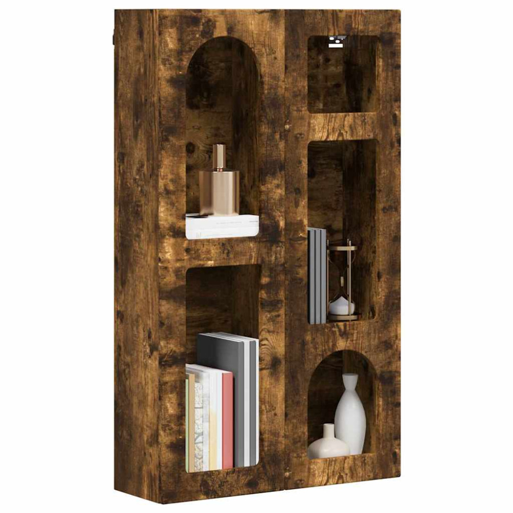 Produktbild för Hängande skåp ELST Rökt ek 59 x 20 x 100 cm Konstruerat trä