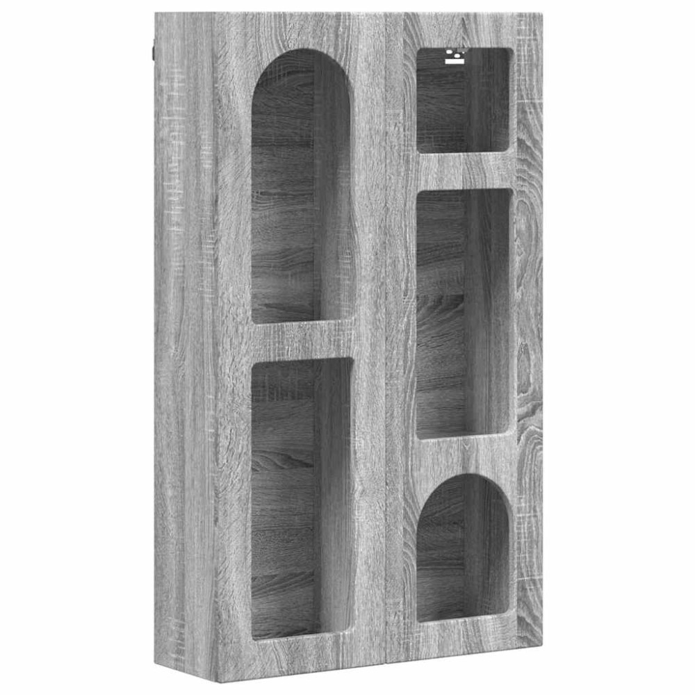 Produktbild för Hängande skåp ELST Grå Sonoma 59 x 20 x 100 cm Konstruerat trä