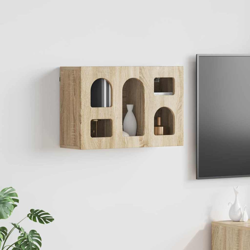 Produktbild för Hängande skåp ELST Sonoma-ek 60 x 20 x 40 cm Konstruerat trä