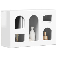 Produktbild för Hängande skåp med hylla ELST Högblanka vita 60 x 20 x 40 cm