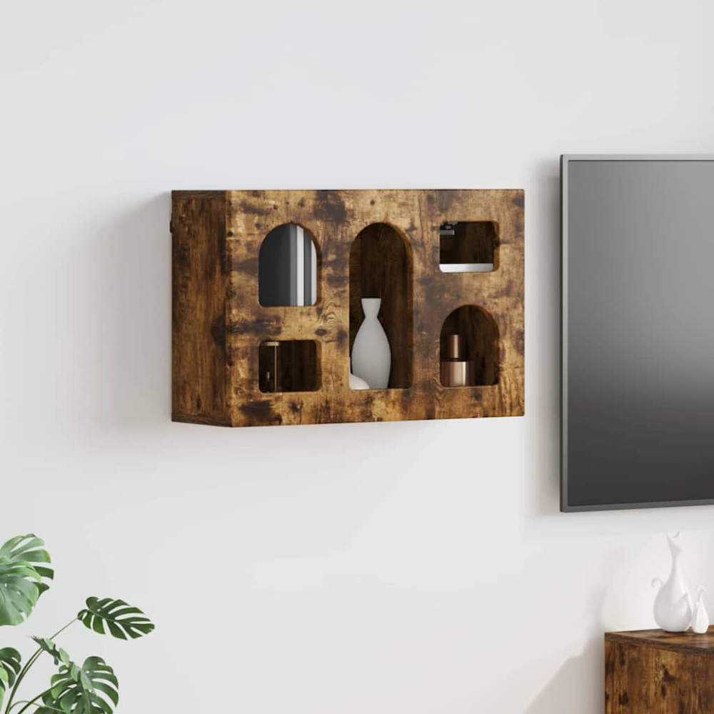 Produktbild för Hängande skåp ELST Rökt ek 60 x 20 x 40 cm Konstruerat trä