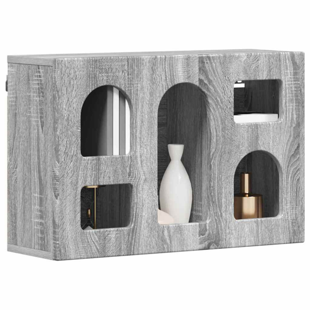 Produktbild för Hängande skåp ELST Grå Sonoma 60 x 20 x 40 cm Konstruerat trä