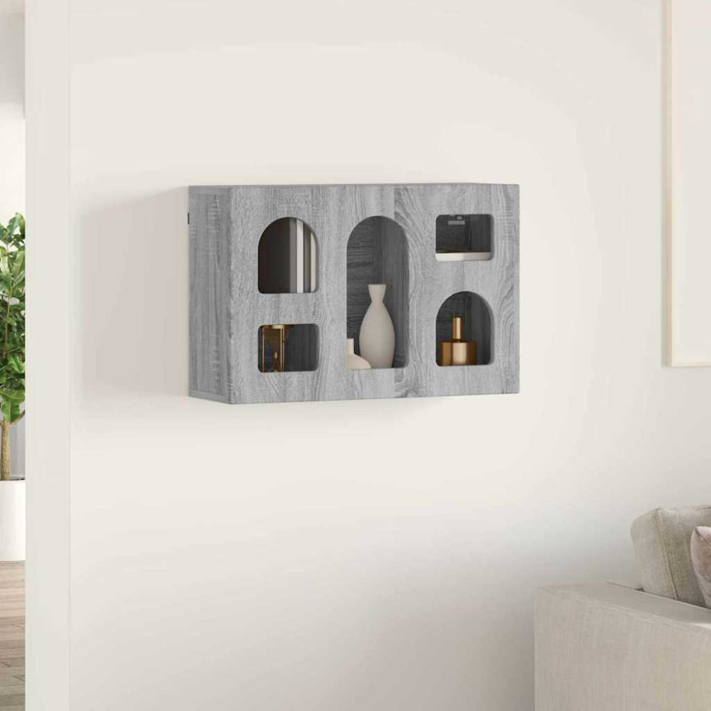 Produktbild för Hängande skåp ELST Grå Sonoma 60 x 20 x 40 cm Konstruerat trä
