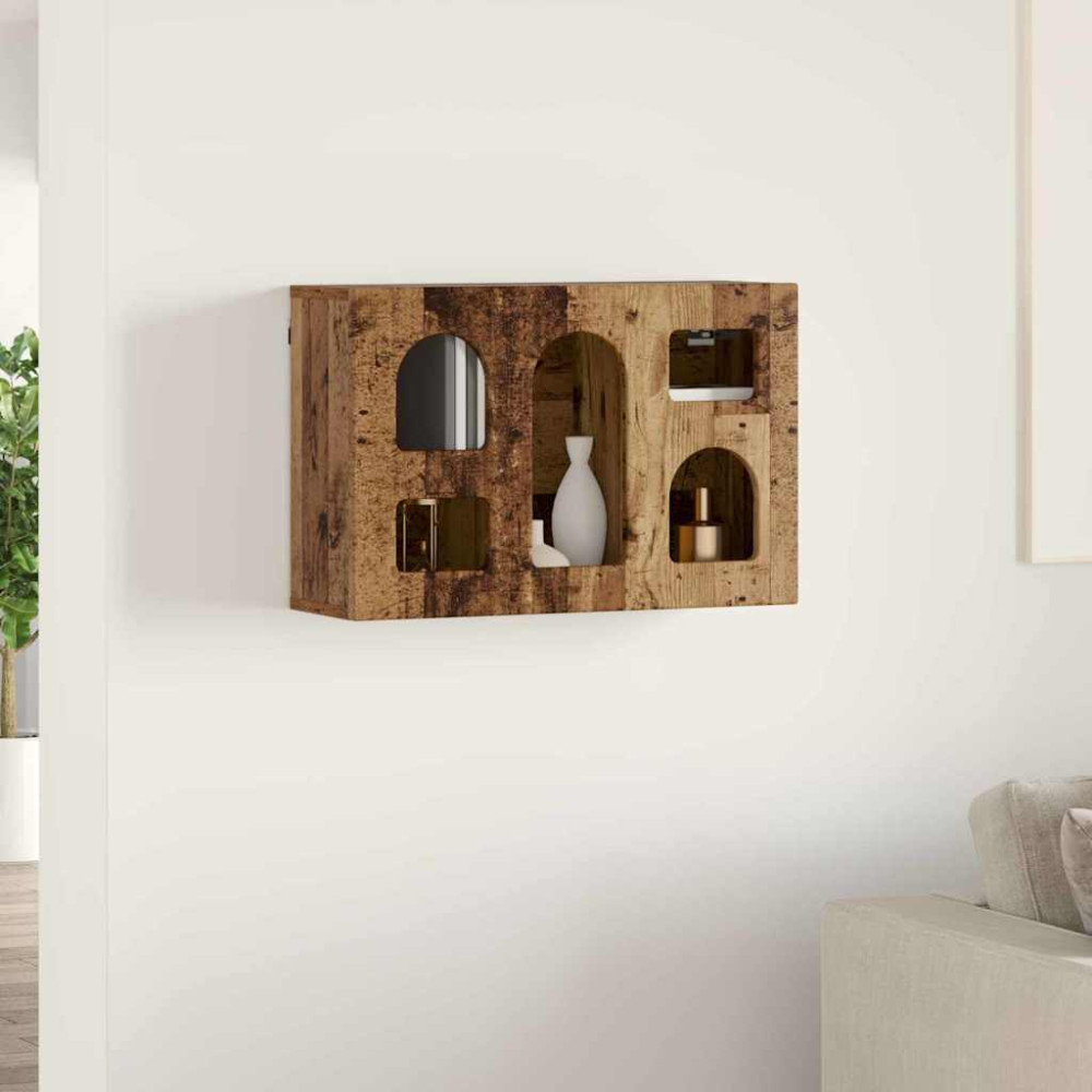 Produktbild för Hängande skåp ELST Gammalt trä 60 x 20 x 40 cm Konstruerat trä