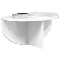 Produktbild för Vägg hylla Högblanka vita 38 x 19 x 19 cm Konstruerat trä