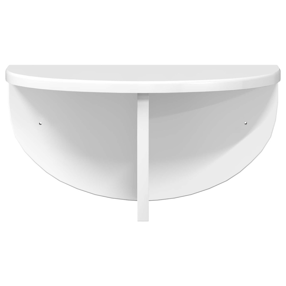 Produktbild för Vägg hylla Högblanka vita 38 x 19 x 19 cm Konstruerat trä
