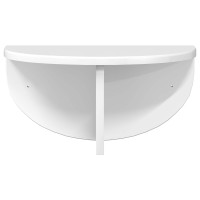 Produktbild för Vägg hylla Högblanka vita 38 x 19 x 19 cm Konstruerat trä