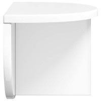 Produktbild för Vägg hylla Högblanka vita 38 x 19 x 19 cm Konstruerat trä