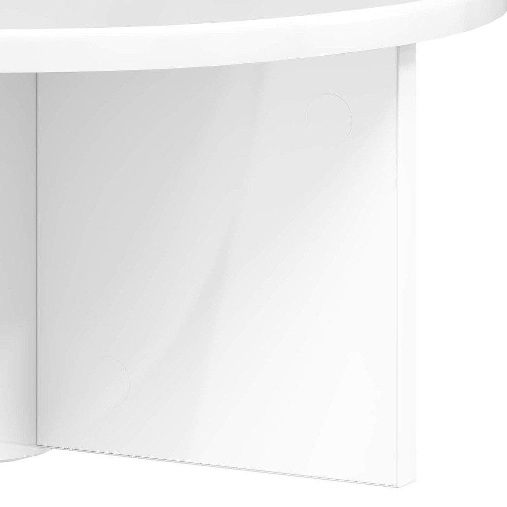 Produktbild för Vägg hylla Högblanka vita 38 x 19 x 19 cm Konstruerat trä