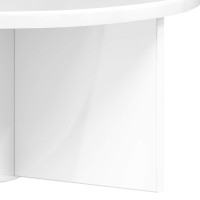 Produktbild för Vägg hylla Högblanka vita 38 x 19 x 19 cm Konstruerat trä