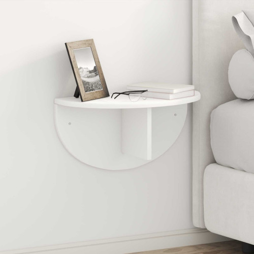 vidaXL Vägg hylla Väggmonterad Vit 48 x 24 x 24 cm Konstruerat trä - Hyllor