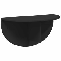 Produktbild för Vägg hylla Väggmonterad Svart 48 x 24 x 24 cm Konstruerat trä