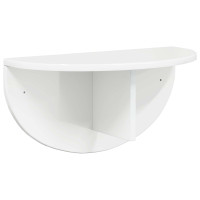 Produktbild för Vägg hylla 2 pcs Högblanka vita 48 x 24 x 24 cm Konstruerat trä
