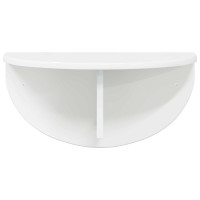 Produktbild för Vägg hylla 2 pcs Högblanka vita 48 x 24 x 24 cm Konstruerat trä