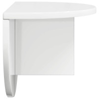 Produktbild för Vägg hylla 2 pcs Högblanka vita 48 x 24 x 24 cm Konstruerat trä