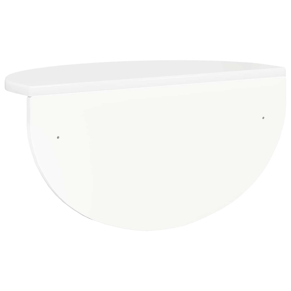 Produktbild för Vägg hylla 2 pcs Högblanka vita 48 x 24 x 24 cm Konstruerat trä