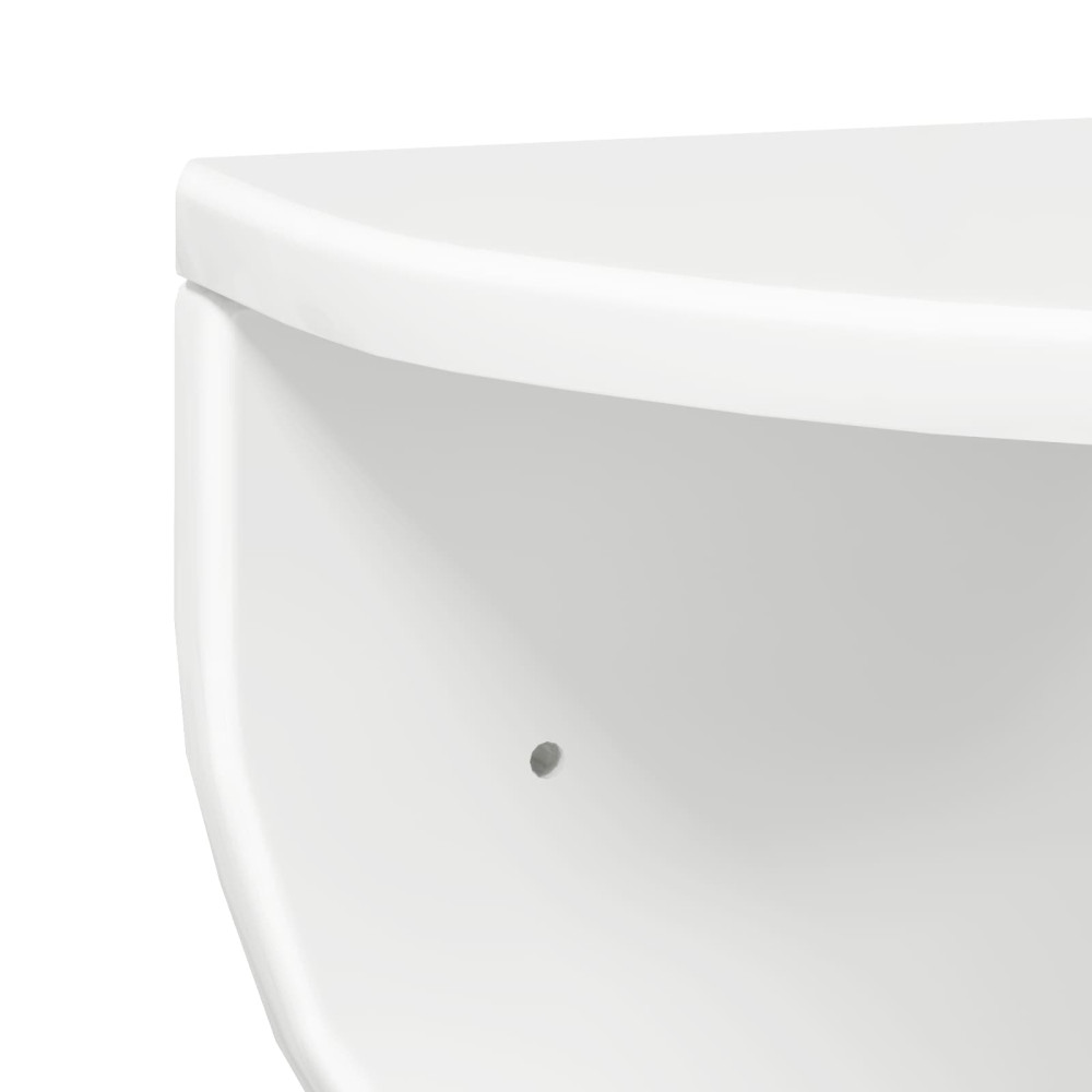 Produktbild för Vägg hylla 2 pcs Högblanka vita 48 x 24 x 24 cm Konstruerat trä