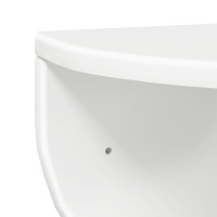 Produktbild för Vägg hylla 2 pcs Högblanka vita 48 x 24 x 24 cm Konstruerat trä