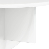 Produktbild för Vägg hylla 2 pcs Högblanka vita 48 x 24 x 24 cm Konstruerat trä