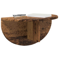 Produktbild för Vägg hylla 2 pcs Gammalt trä 48 x 24 x 24 cm Konstruerat trä