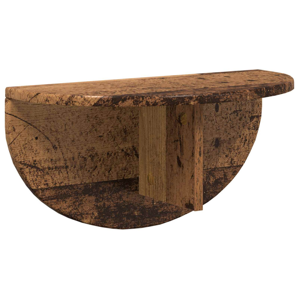Produktbild för Vägg hylla 2 pcs Gammalt trä 48 x 24 x 24 cm Konstruerat trä