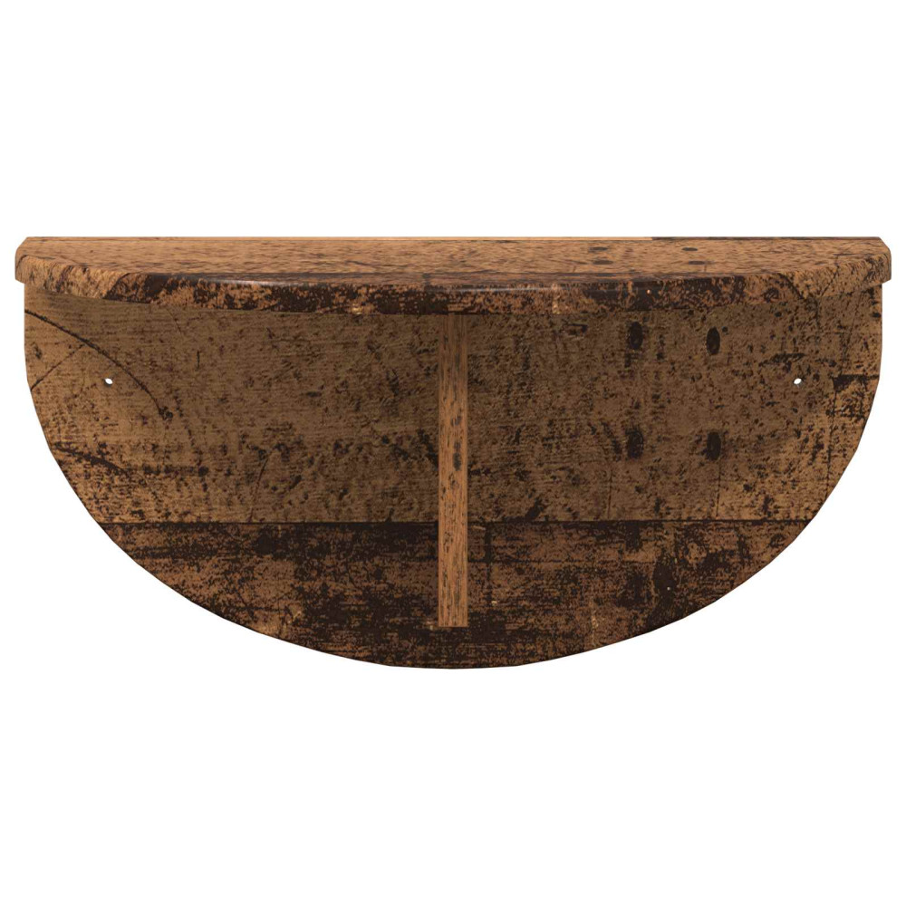 Produktbild för Vägg hylla 2 pcs Gammalt trä 48 x 24 x 24 cm Konstruerat trä