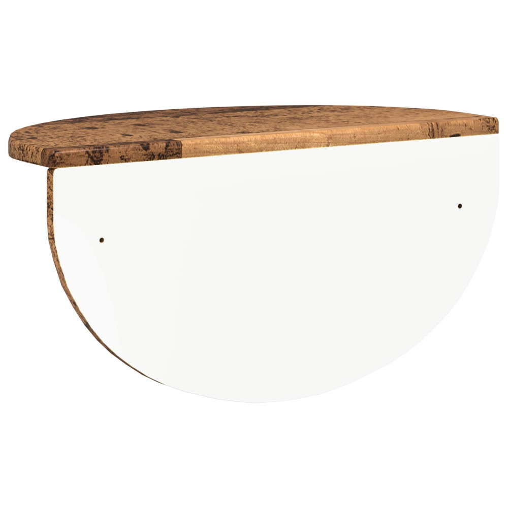 Produktbild för Vägg hylla 2 pcs Gammalt trä 48 x 24 x 24 cm Konstruerat trä