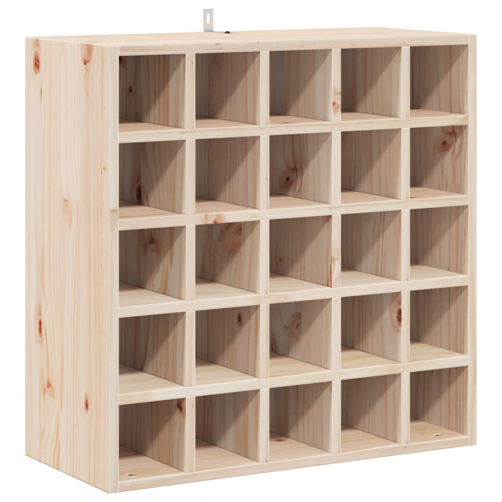 Produktbild för Vinställ 2 pcs Naturfärg 56 x 25 x 56 cm Massiv furu