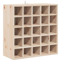 Produktbild för Vinställ 2 pcs Naturfärg 56 x 25 x 56 cm Massiv furu