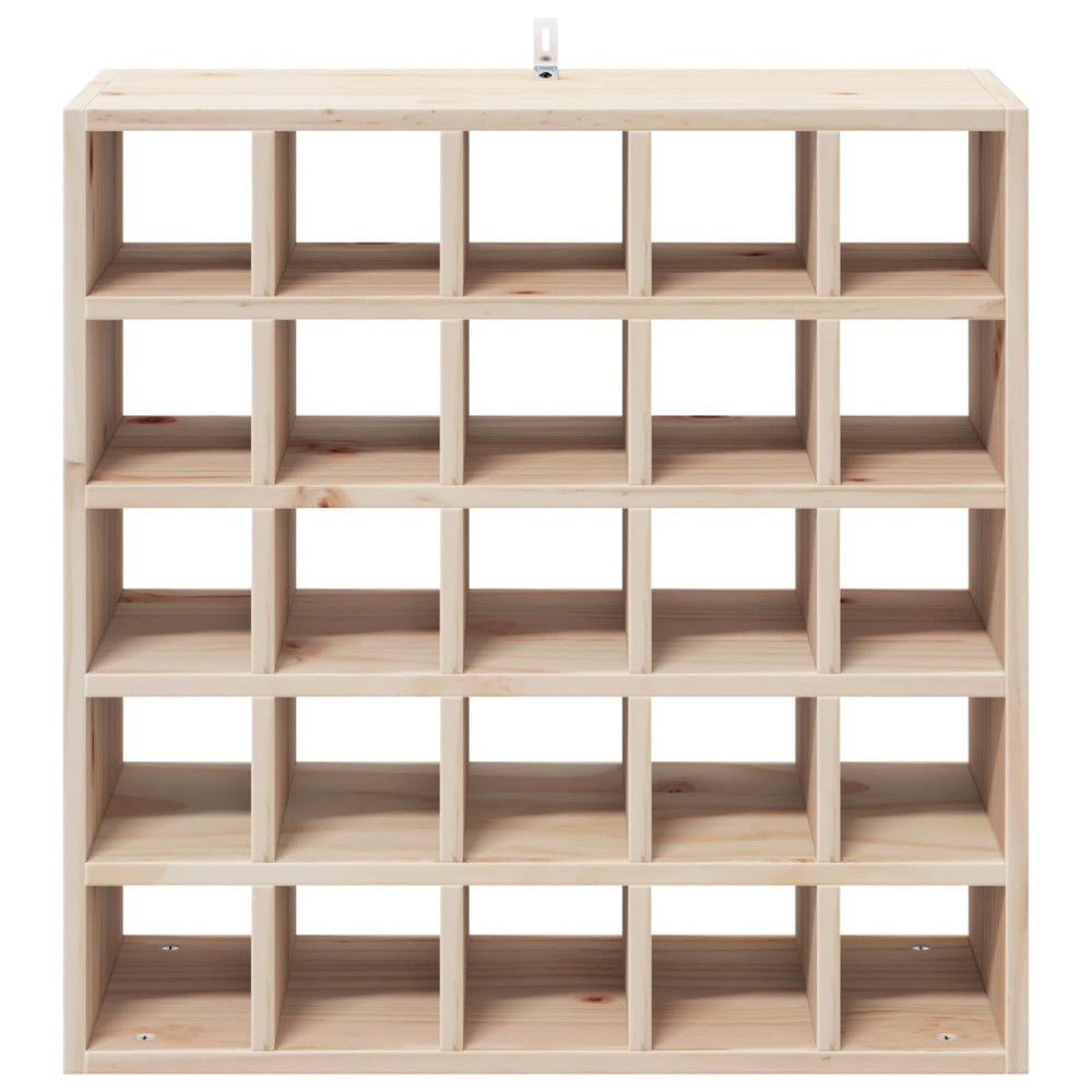 Produktbild för Vinställ 2 pcs Naturfärg 56 x 25 x 56 cm Massiv furu