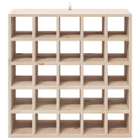 Produktbild för Vinställ 2 pcs Naturfärg 56 x 25 x 56 cm Massiv furu