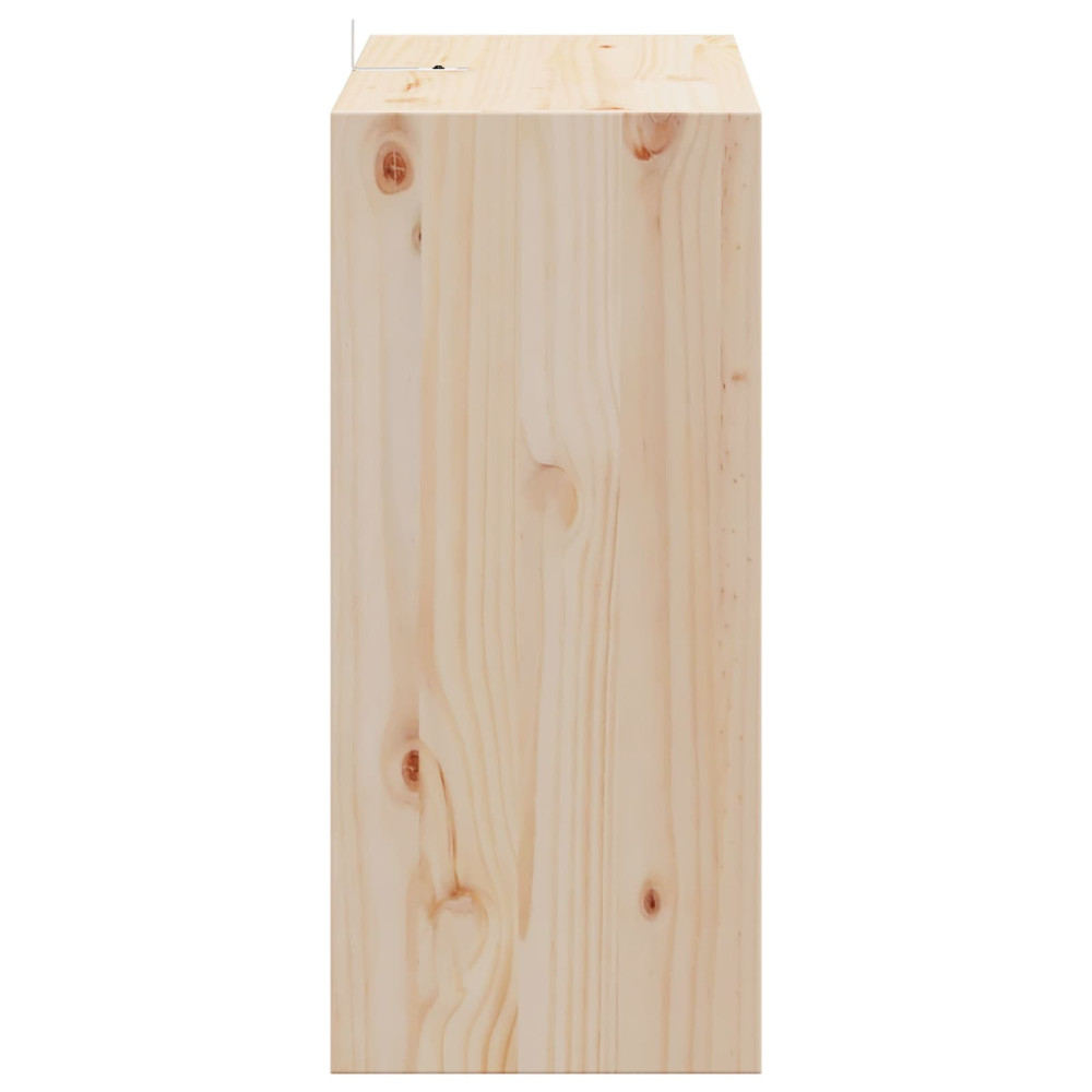 Produktbild för Vinställ 2 pcs Naturfärg 56 x 25 x 56 cm Massiv furu