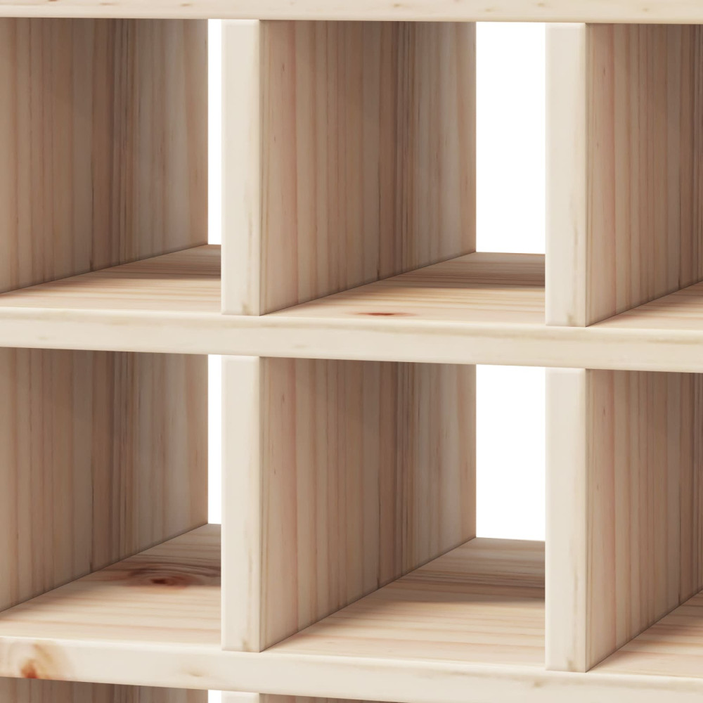 Produktbild för Vinställ 2 pcs Naturfärg 56 x 25 x 56 cm Massiv furu