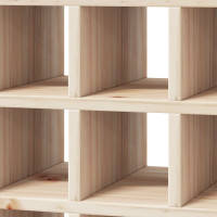 Produktbild för Vinställ 2 pcs Naturfärg 56 x 25 x 56 cm Massiv furu