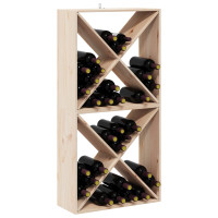 Produktbild för Vinställ 2 pcs Naturfärg 62 x 25 x 62 cm Massiv furu