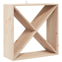 Produktbild för Vinställ 2 pcs Naturfärg 62 x 25 x 62 cm Massiv furu