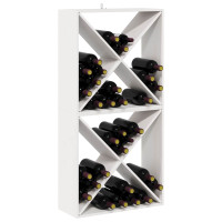 Produktbild för Vinställ 2 pcs Vit 62 x 25 x 62 cm Massiv furu