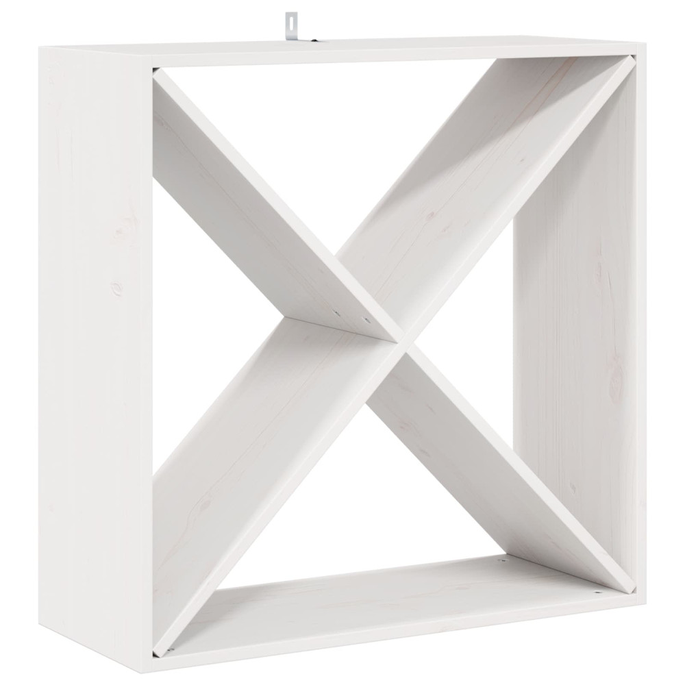 Produktbild för Vinställ 2 pcs Vit 62 x 25 x 62 cm Massiv furu