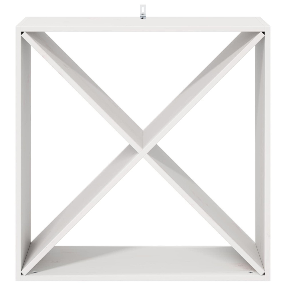 Produktbild för Vinställ 2 pcs Vit 62 x 25 x 62 cm Massiv furu