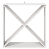 Produktbild för Vinställ 2 pcs Vit 62 x 25 x 62 cm Massiv furu