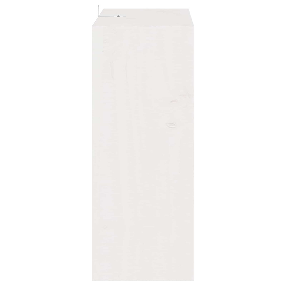 Produktbild för Vinställ 2 pcs Vit 62 x 25 x 62 cm Massiv furu