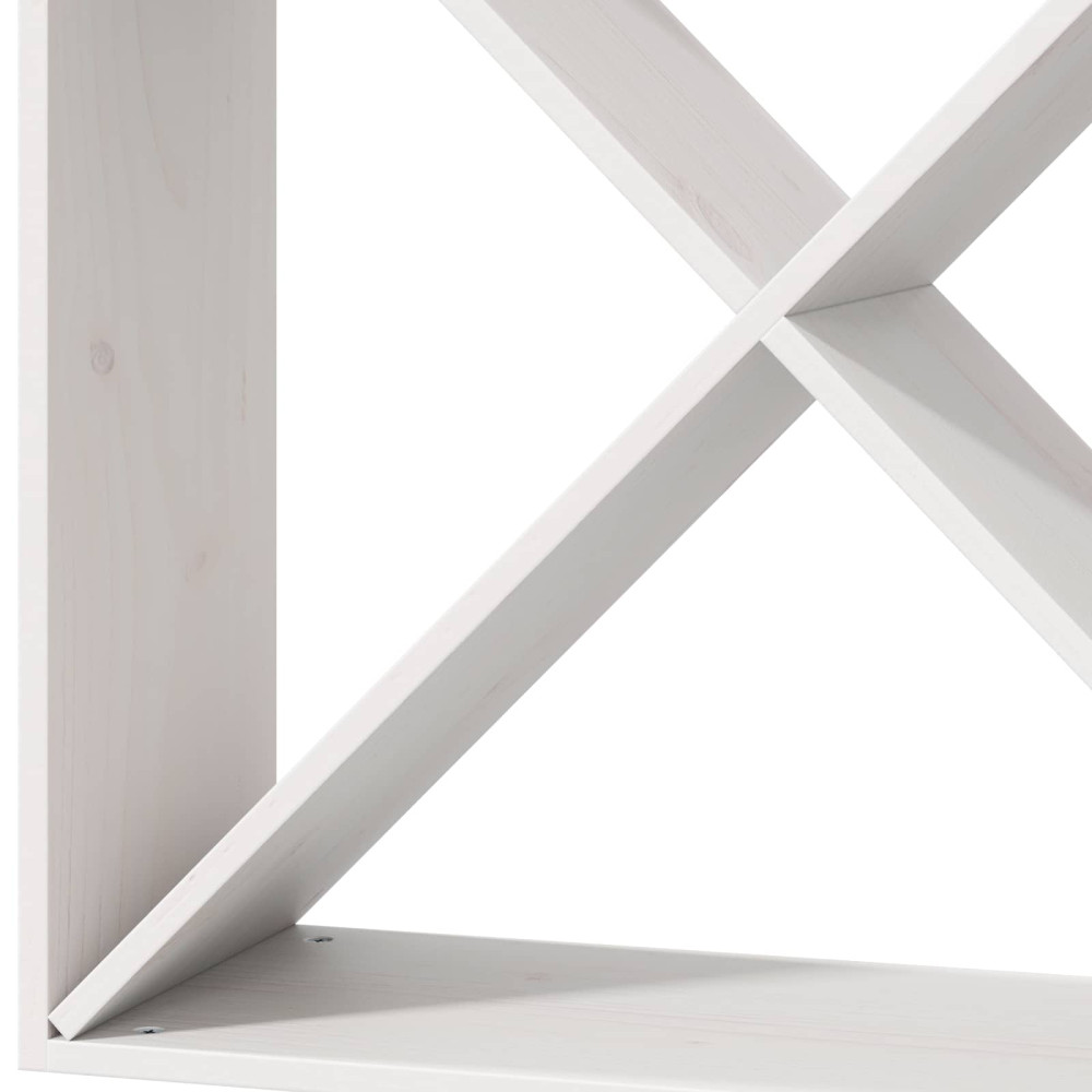 Produktbild för Vinställ 2 pcs Vit 62 x 25 x 62 cm Massiv furu