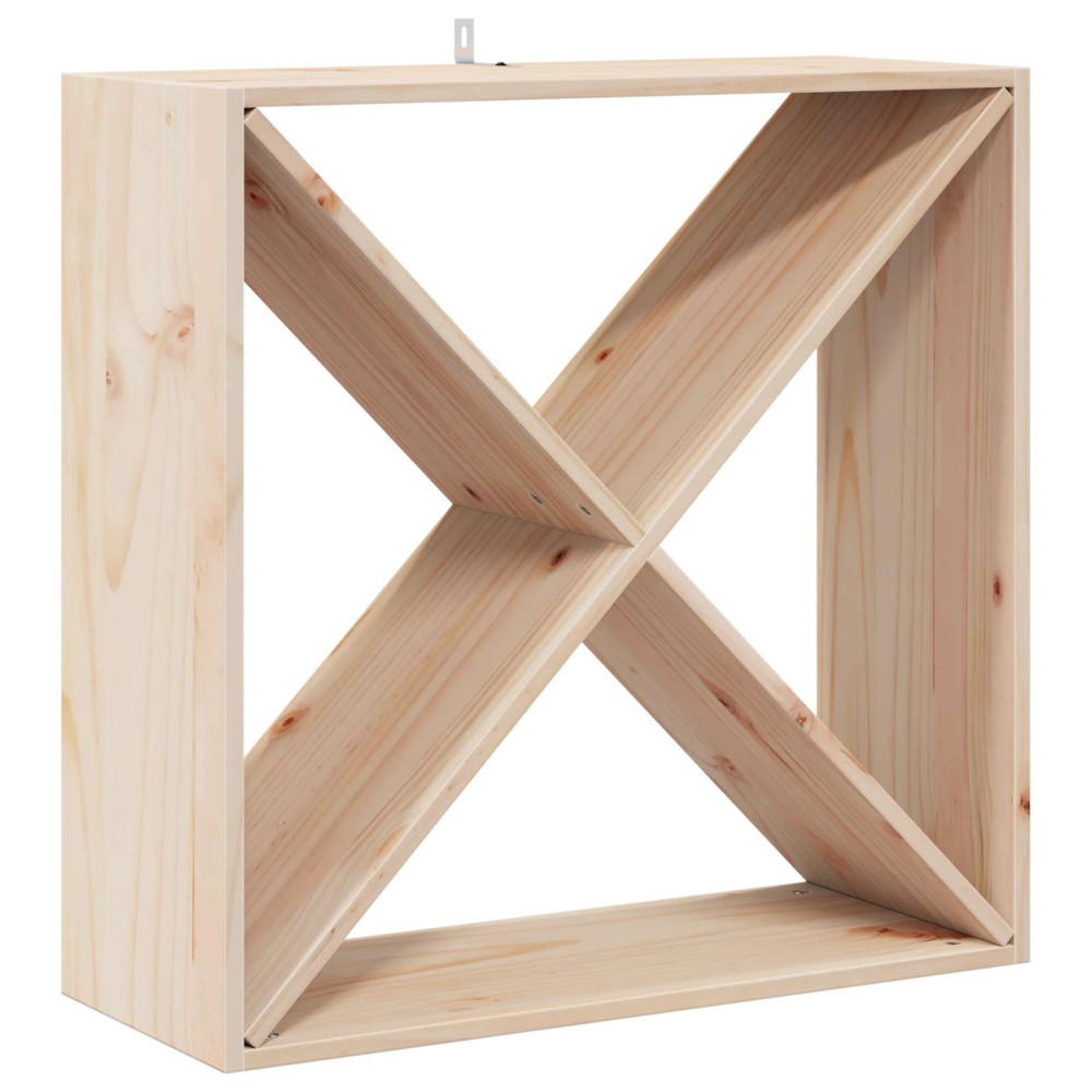 Produktbild för Vinställ 4 pcs Naturfärg 62 x 25 x 62 cm Massiv furu