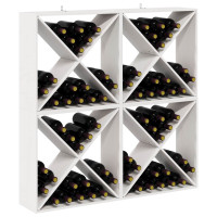 Produktbild för Vinställ 4 pcs Vit 62 x 25 x 62 cm Massiv furu