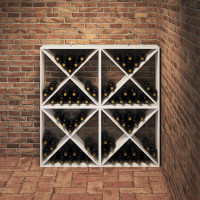 Produktbild för Vinställ 4 pcs Vit 62 x 25 x 62 cm Massiv furu