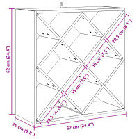 Produktbild för Vinställ 2 pcs Vit 62 x 25 x 62 cm Massiv furu