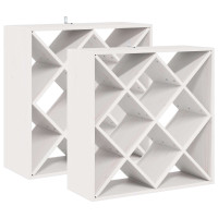 Produktbild för Vinställ 2 pcs Vit 62 x 25 x 62 cm Massiv furu