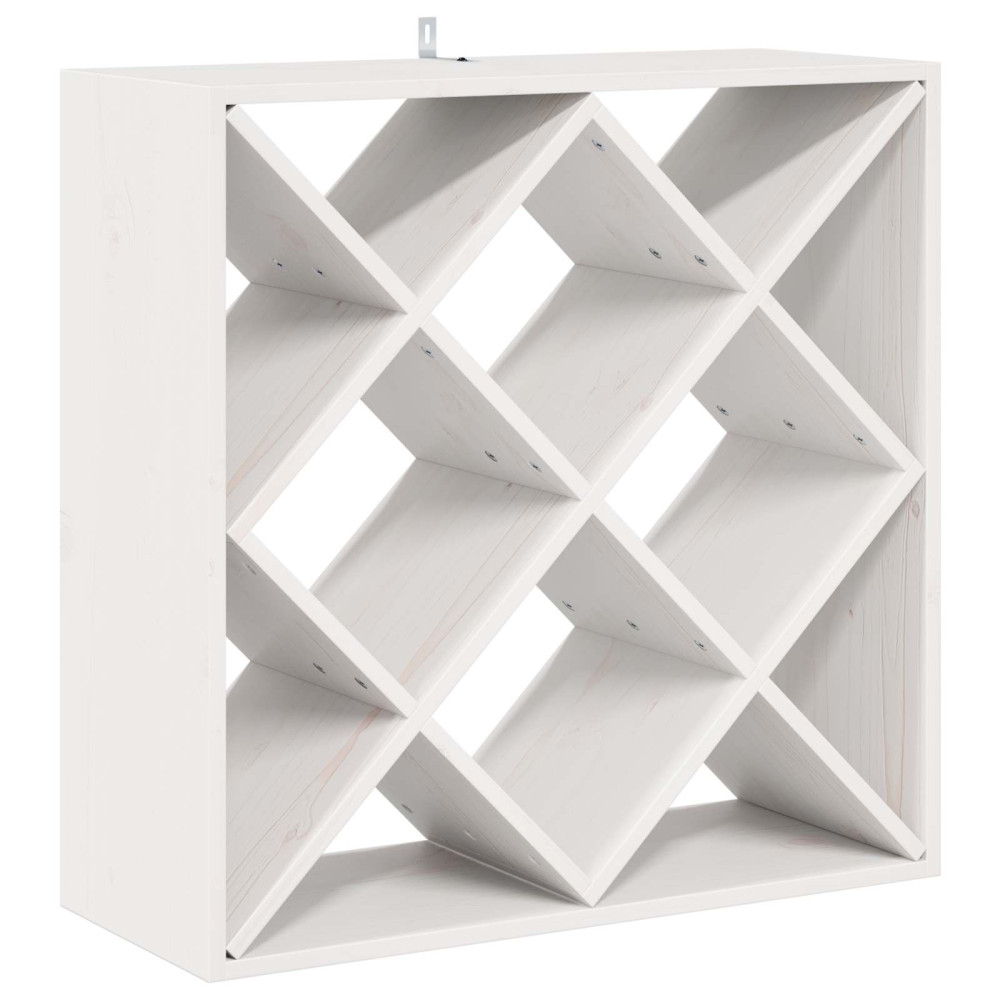 Produktbild för Vinställ 2 pcs Vit 62 x 25 x 62 cm Massiv furu